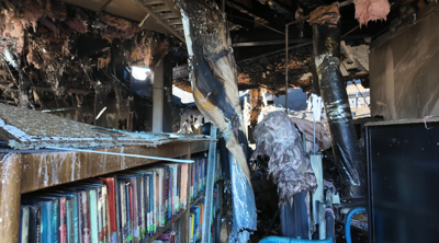 Library burned after fire tears through Lulu M Ross Elementary in Milford