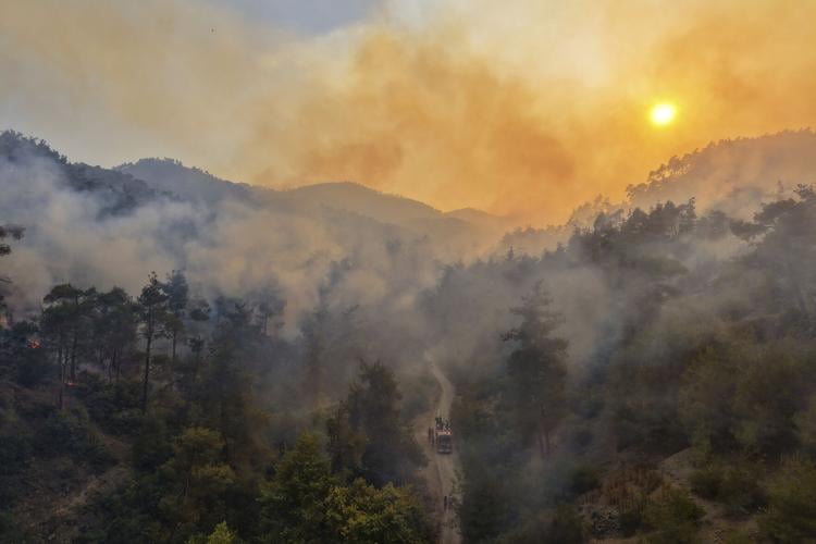 APTOPIX Syria Wildfires
