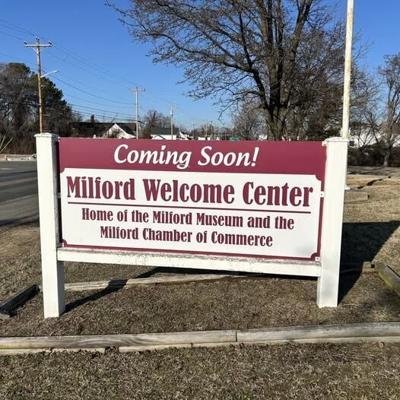 Milford Welcome Center Sign