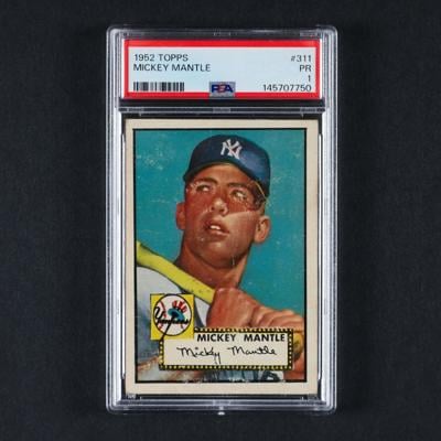 1952 Topps Mickey Mantle, Rare Stanley Cup Card, and Gretzky Rookie Lead $678,750 Miller & Miller Sports Auction