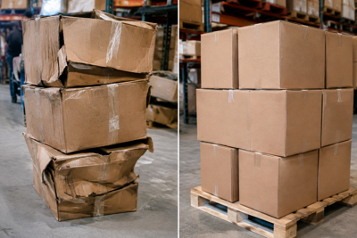 Why reused cardboard boxes quietly weaken stacking strength in warehouse storage