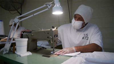 Delaware Inmates Make Masks to Fight Spread of COVID-19