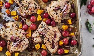 5 Easy Sheet Pan Meals with a Grape Upgrade