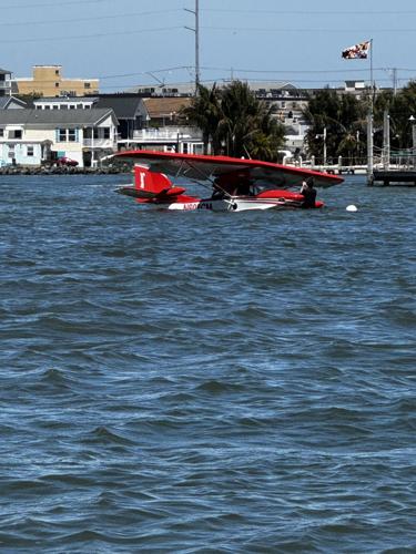 Plane in bay behind Seacrets