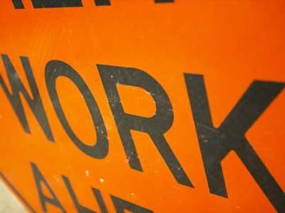 Road work ahead