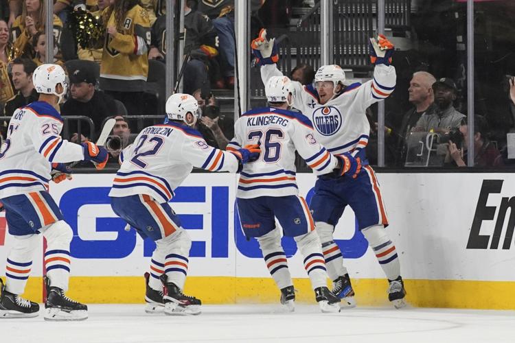 APTOPIX Oilers Golden Knights Hockey