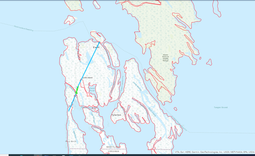 Smith Island Tornado Track Map