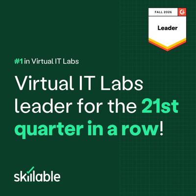 G2 users rank Skillable no. 1 across Virtual IT Labs, Enterprise and Mid-Market categories in Fall 2026 report