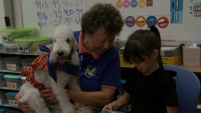 LEAP Therapy Dogs Help Elementary Students Learn How to Read
