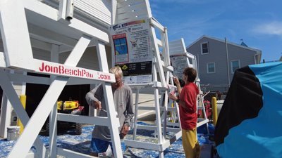 OCBP Painting Lifeguard Stands