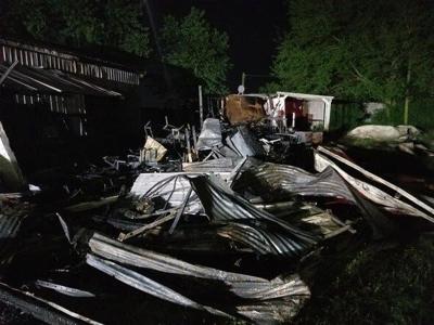 Fire Destroys Detached Garage in Caroline County