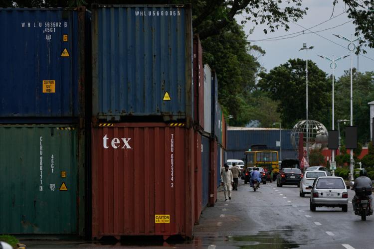 Pakistan Protests Containers