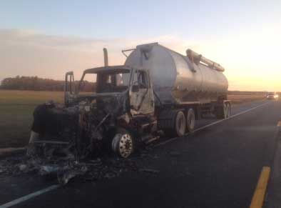 Tractor-Trailer Fire Leaves No One Injured in Showell