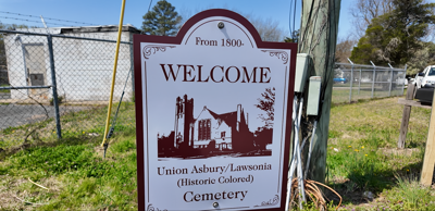 Asbury Cemetery Sign