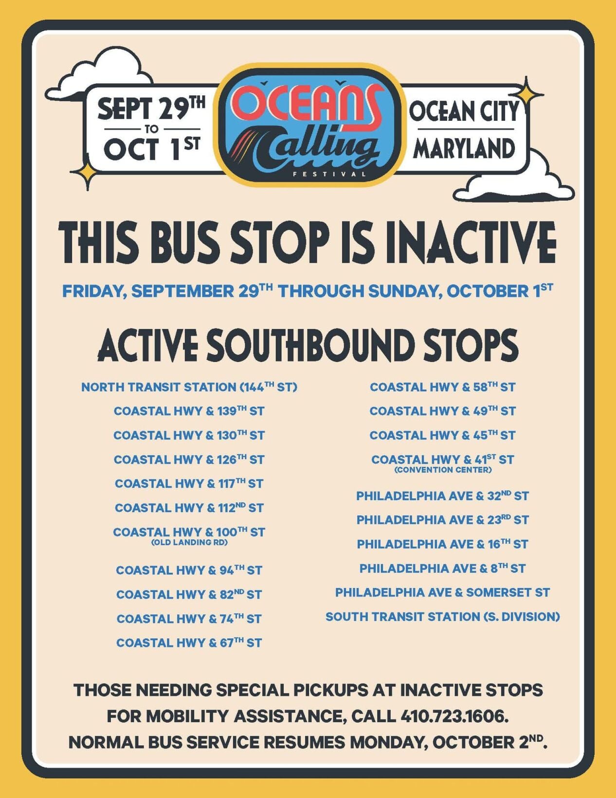 Southbound Bus Stops