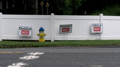 Protest Roundabout Signs