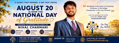August 20 Officially Declared “National Day of Gratitude,” Honoring the Life and Legacy of Nihal Charmani.
