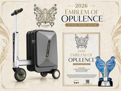 Airwheel Smart Electric Cabin Suitcase Wins 2026 iLuxury Awards for SE3SX 20inch Rideable AI Wheel Boarding Carry-on Hand Travel Scooter Luxury Luggage