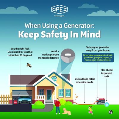 When Using a Generator: Keep Safety in Mind