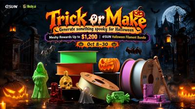 eSUN × Meshy Unlock New Ways to Play with Halloween 3D Prints: Theme Filament Bundles + Exclusive Models, Win Up to $1,200