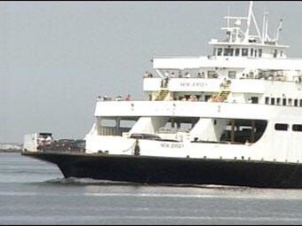 Cape May Ferry Breaks Through Ice