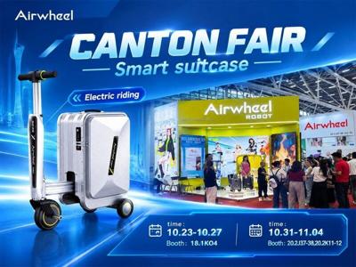 Airwheel at Canton Fair 2026: Discover AI-Powered Luxury Rideable Electric 20inch Cabin Boarding Travel Smart Carry on Hand Suitcase