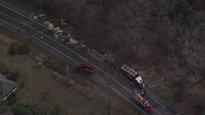 Updated: Woman Dies After Tractor-trailer Hauling Chickens Lands on Jeep in Worcester County