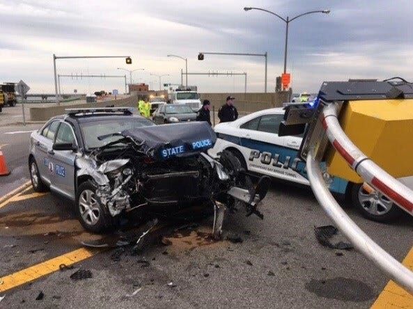 Va. State Trooper Involved in Crash on Chesapeake Bay Bridge-Tunnel