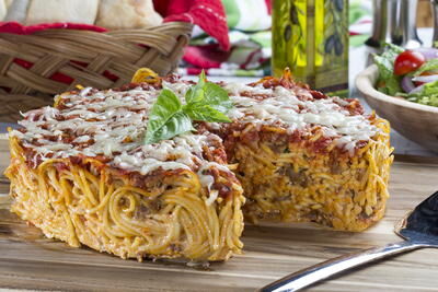 Baked Spaghetti Cake