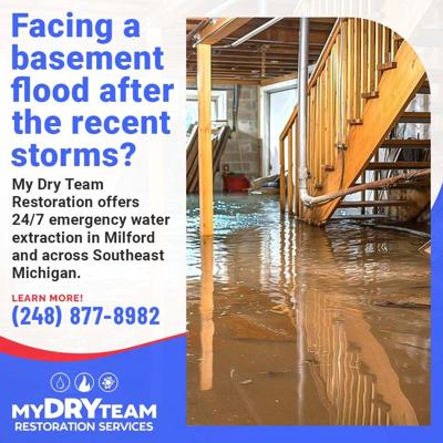 My Dry Team Restoration Services Responds to Water Emergencies Across Milford