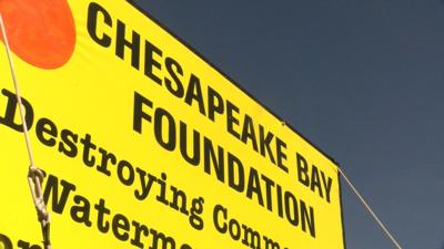 Watermen Sign on Route 50 Calls Out Chesapeake Bay Foundation