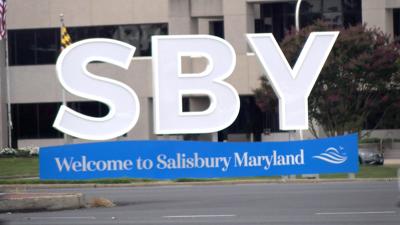New Salisbury Welcome Sign on Route 13
