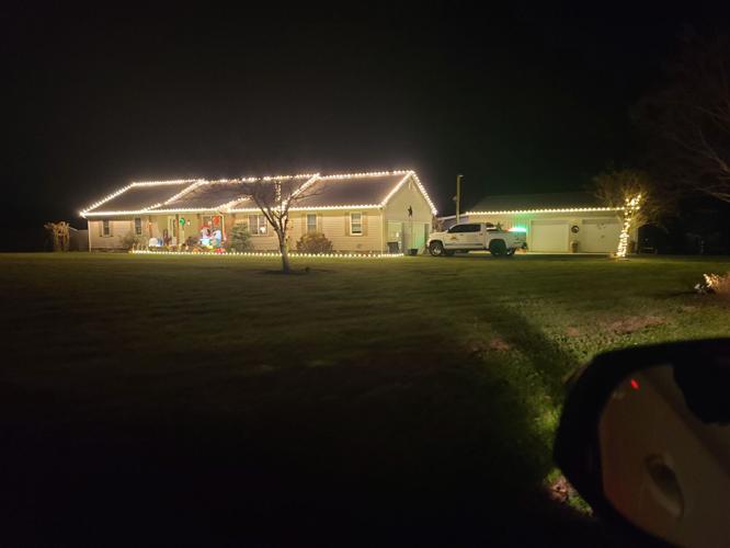 Gloria and Kenny Beatty's outdoor Christmas display.