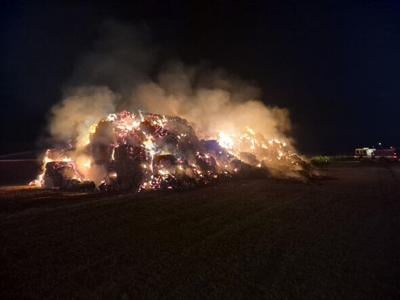 straw bale fire