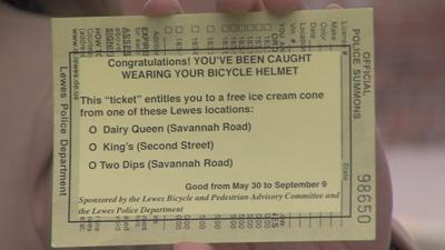 Lewes Police Issue Ice Cream Tickets