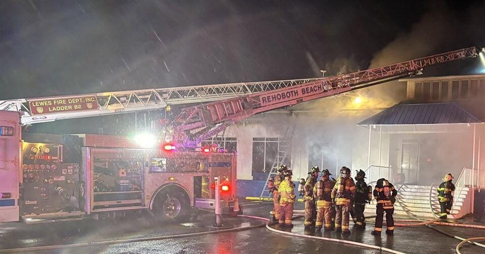 Fire Crews Work to Extinguish Plantations Clubhouse