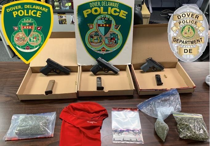 Handguns seized