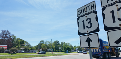 South Route 13 sign in Camden, Del.