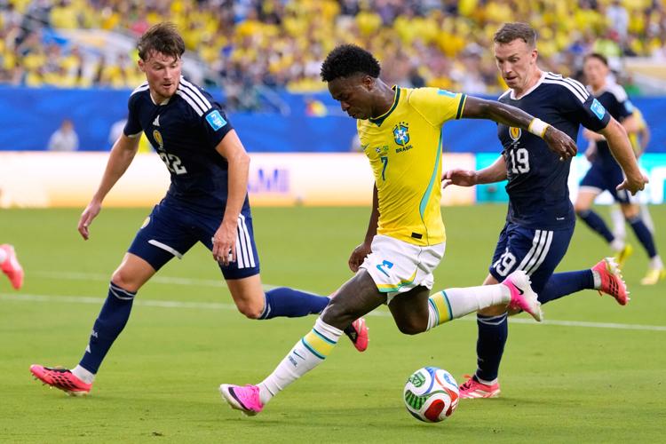 Brazil Scotland WCup Soccer
