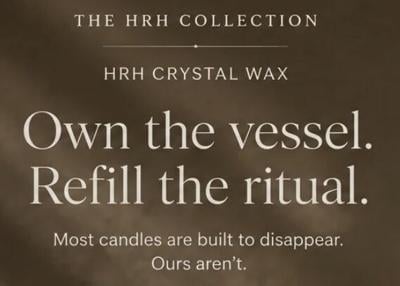 HRH Candle Introduces Revolutionary Crystal Wax Candle System That Empowers Consumers to Customize Their Home Fragrance Experience