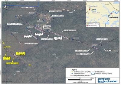 Brunswick Exploration Increases Anais Strike Extent to Over 350 Meters