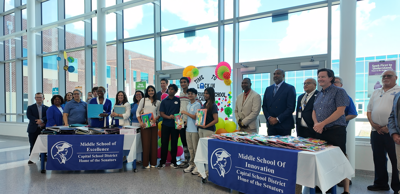 Delaware Department of Education Secretary visits Dover Middle School Campus.