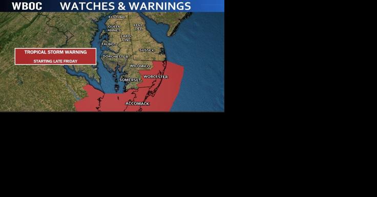 Tropical Storm Warning Issued for Lower Delmarva - Vimarsana News