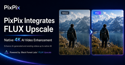 PixPix Integrates FLUX Upscale for Native 4K AI Video Enhancement