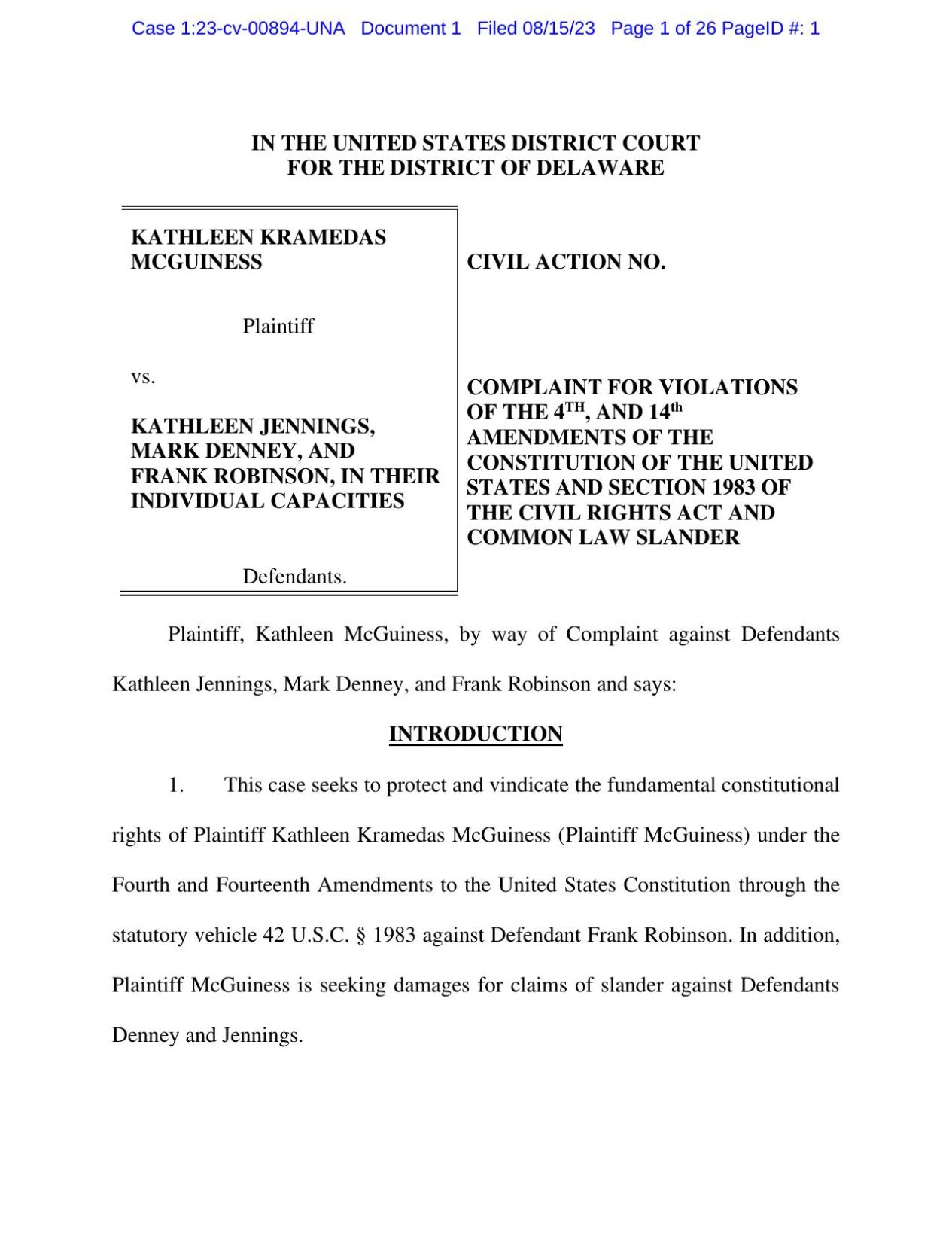 McGuiness Lawsuit