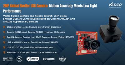 Vadzo Imaging Releases Technical Guide for 2MP Global Shutter USB Camera: Comparing Motion Accuracy and Low-Light Performance Across the Onsemi AR0234 and AR0235 Sensors