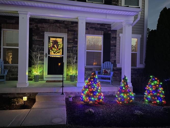 Bruce and Jim McVey-Back's outdoor Christmas display in Lewes, Del.