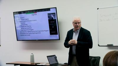 Bill Christopher Speaks During Meeting