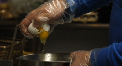 Egg Being Cracked