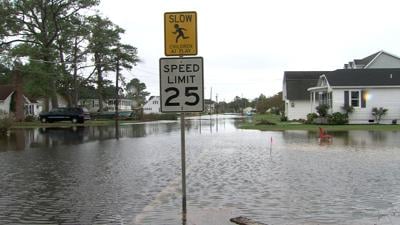 Flooding in Crisfield from Tropical Storm Ophelia